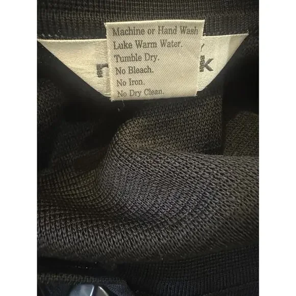 Exclusively Misook Long Ribbed Cardigan Black Duster Pockets Button Plus Size 3X - Picture 9 of 16